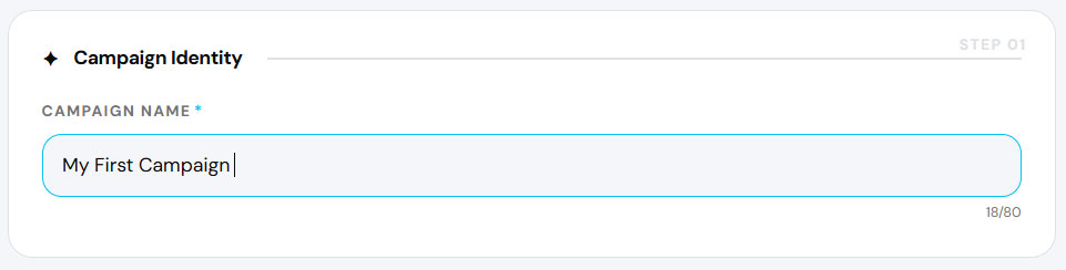 Campaign name input field